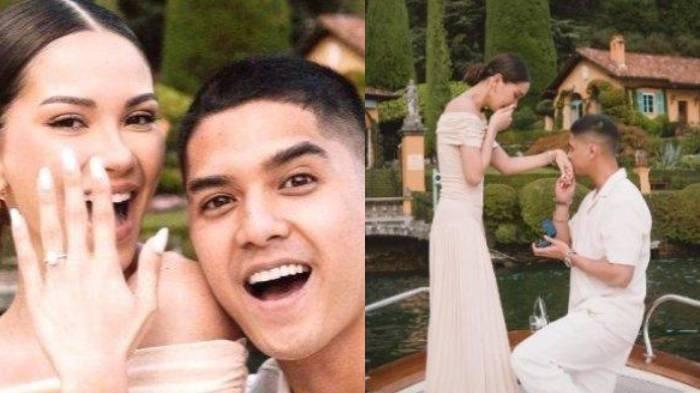 Al Ghazali resmi melamar kekasihnya, Alyssa Daguise di Italia.