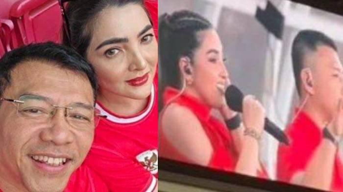 Anang dan Ashanty saat menyanyi di GBK lalu disoraki suporter Timnas.
