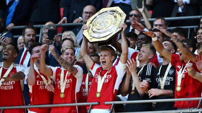Arsenal juara Community Shield setelah mengalahkan Manchester City, Minggu (6/8/2023)