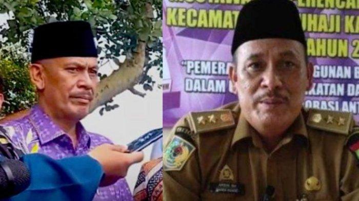 ARSIN MANGKIR - (kanan) Warga Kohod menyebutkan bahwa Kades Arsin dulu pernah jadi kuli borongan hingga bekerja di bank harian, bakan kehidupannya di bawah rata-rata. (kiri) Kepala desa (Kades) Kohod, Kecamatan Pakuhaji, Kabupaten Tangerang, Arsin bin Asip, saat berdebat dengan Menteri ATR/BPN Nusron Wahid, (30/1/2025) lalu. Kini dikaitkan dengan kasus Pagar Laut, Arsin mangkir panggilan Bareskrim Polri