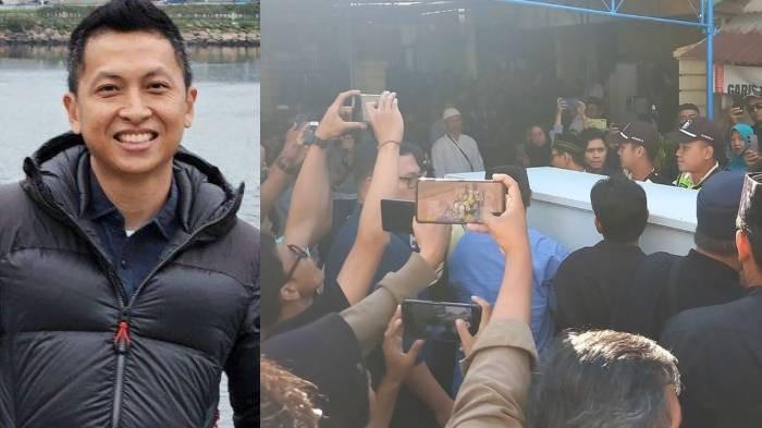 TIDAK BUNUH DIRI - Jenazah Arya Daru Pangayunan saat tiba di rumah duka, Rabu (9/7/2025). Meta Bagus, kakak ipar diplomat Kementerian Luar Negeri (Kemlu) berinisial ADP (39), meyakini bahwa adik iparnya tak mengakhiri hidup dengan bunuh diri.