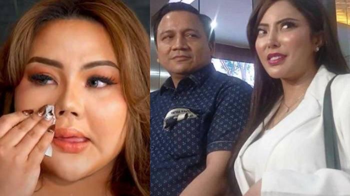 MUNDUR BELA RK - (Kiri) Potret Lisa Mariana di podcast. Ayu Aulia (Kanan) bersama tim kuasa hukumnya, Herdiyan Saksono, seusai diperiksa sebagai saksi atas laporan yang dibuat Ridwan Kamil atas Lisa mariana, di Mabes Polri, Jakarta Selatan, Senin (21/4/2025). Kini Ayu Aulia mendadak ingin mundur untuk membela Ridwan Kamil.