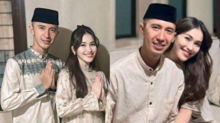 Ayu Ting Ting dan Muhammad Fardhana kompak kenakan seragam saat lebaran