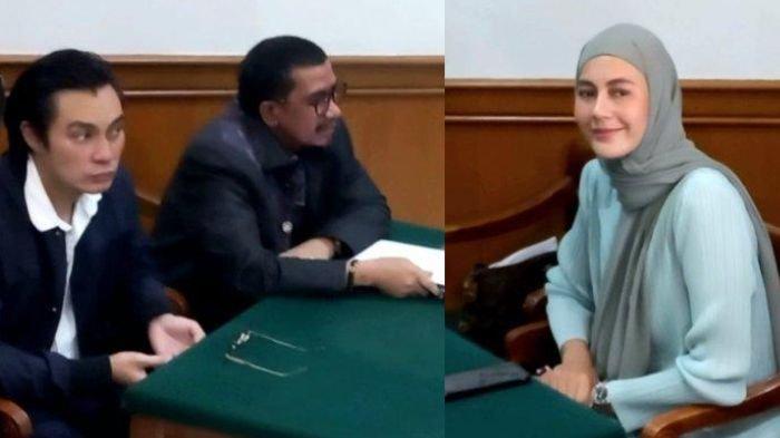 Baim Wong dan Paula Verhoeven tampak tak saling sapa saat hadir di sidang cerai perdana mereka di Pengadilan Agama Jakarta Selatan, Rabu (23/10/2024)