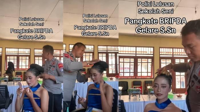 POLISI JAGO MERIAS BAK MUA - Tangkapan layar video Bripda Adi Qori Kurniawan, polisi yang jago merias hingga viral di media sosial, dikutip (6/5/2025), latar belakang pendidikannya tak terduga.