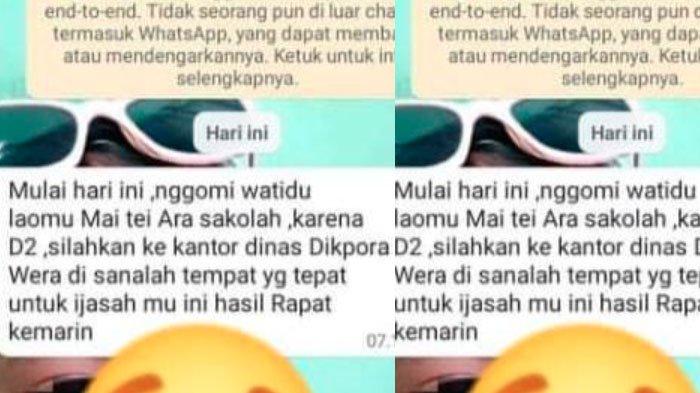 Bukti kemalasan guru ngaku dipecat via WA.