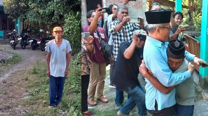 LANGKAH MBAH TUPON - Bupati Bantul Abdul Halim Muslih saat datangi Mbah Tupon, beri dukungan dan minta Mbah Tupon tenang, Selasa (29/4/2025).