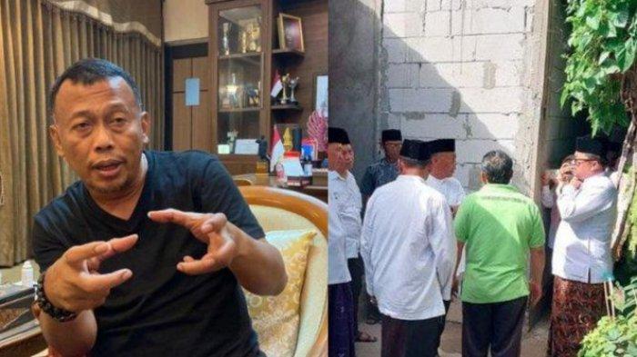 Bupati Ponorogo Kang Giri atau Sugiri Sancoko yang langsung meninjau kondisi di penembokan jalan warga di Ponorogo.