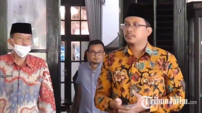 Bupati Sidoarjo Ahmad Muhdlor usai acara halal bihalal bersama ASN di Pendopo Sidoarjo, Selasa (16/4/2024).