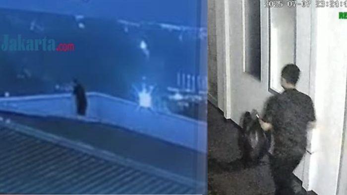 KELAKUAN JANGGAL - (kiri) Cuplikan tangkapan layar korban diplomat Arya Daru yang berada di rooftop gedung Kemlu sehari sebelum ditemukan tewas. (Kanan) Tangkapan layar rekaman CCTV Arya Daru di rumahnya. Kini diketahui aktivitas terbaru Arya Daru sebelum tewas.