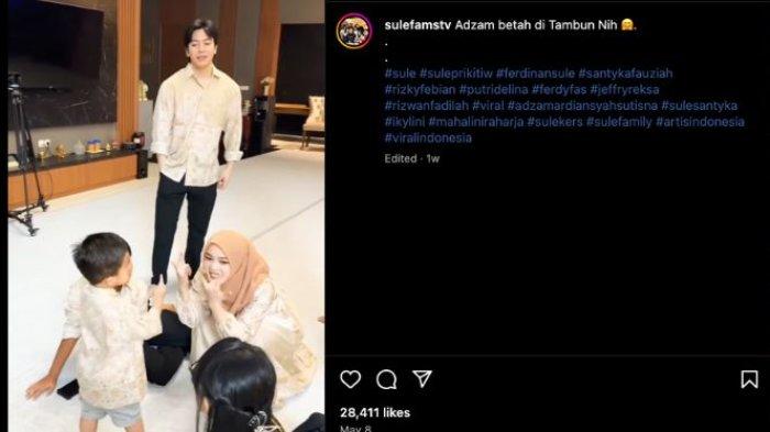 Cuplikan saat kelakuan Adzam anak Nathalie Holscher bareng anak Sule di nikahan Mahalini jadi sorotan.