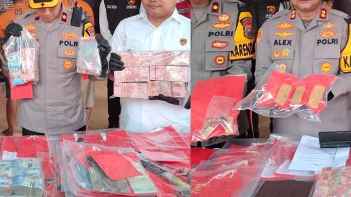 ART CURI EMAS - Rilis kasus asisten rumah tangga (ART) bernama Solikha (47), warga Kecamatan Tempeh, Kabupaten Lumajang, Jawa Timur mencuri emas batangan milik majikannya sendiri senilai Rp 16 miliar. Rilis kasus ini digelar di Polres Lumajang, Selasa (25/3/2025).