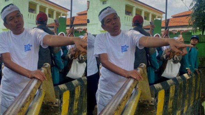 WARGA KECEWA - Dedi Mulyadi mulai memimpin pembongkaran 60 bangunan liar (bangli) Kali Sepak di Desa Srimukti dan Desa Srijaya, Tambun Utara, Kabupaten Bekasi, Jawa Barat, Jumat (14/3/2025) pagi. (KOMPAS.com/ACHMAD NASRUDIN YAHYA)