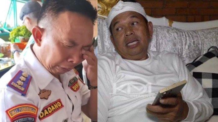 TANGIS DADANG DISHUB - Cuplikan tangkapan layar Dadang Dishub saat menangis ketika mendapat telpon dari Gubernur Jabar, Dedi Mulyadi, (6/4/2025). Dadang Dishub tetap membantah tak memangkas dana kompensasi untuk sopir angkot, sementara Emen pihak sopir sudah ikhlas.