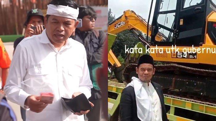 ALAT BERAT MUNGIL - Dedi Mulyadi minta alat berat untuk menghancurkan bangunan HIbisc Fantasy Puncak Bogor, Kamis (6/3/2025). Ternyata yang datang malah kecil.