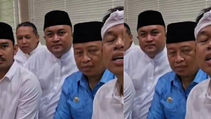 DEMUL AJAK IURAN - Momen Gubernur Jawa Barat Dedi Mulyadi menggelar rapat dadakan bertemu Bupati Bogor, Wali Kota Depok, Wali Kota Bekasi, dan Bupati Bekasi untuk mengatasi banjir, Jumat (8/3/2025). Dalam pembahasannya Dedi Mulyadi meminta para kepala daerah untuk iuran Rp 500 juta
