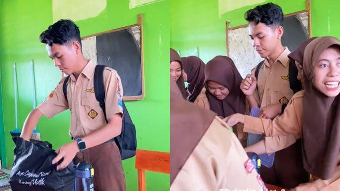 NASIB - Tangkapan layar video TikTok Derlin menjajakan kue buatannya di sekolah. Derlin baru-baru ini mengungkap soal janji tokoh ternama yang akan memberikan beasiswa namun tak ada kejelasan, Kamis (22/5/2025).