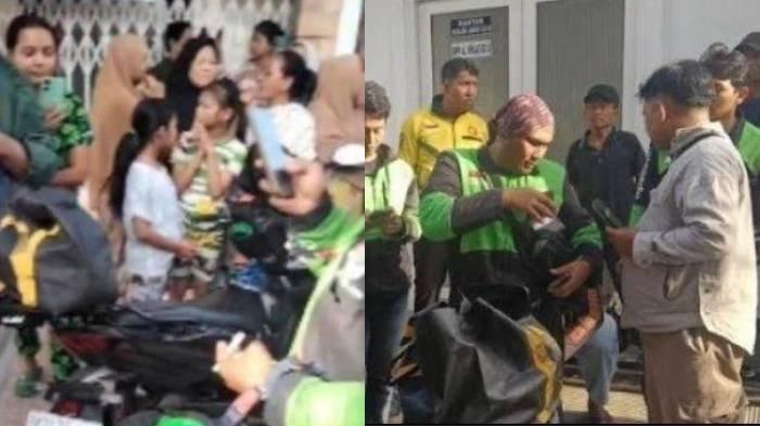 PAKET JENAZAH BAYI - Seorang pengemudi ojek online (ojol) di Kota Medan, Sumatera Utara (Sumut) menerima paket berisi jenazah bayi laki-laki, Kamis (8/5/2025).