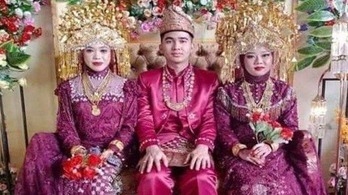 Epan Padli bujang desa nikahi dua gadis sekaligus. Kades sampai takjub warganya dapat jodoh dua. Foto pelaminan Epan pun viral di media sosial.