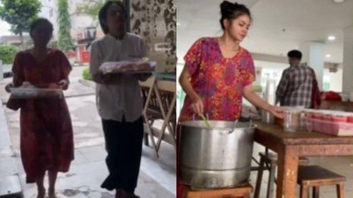 Epy Kusnandar banting setir jual takjil dibantu sang istri, Karina Ranau.
