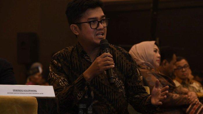 Erwindo Kolopaking, Advisor Kantor Perwakilan Bank Indonesia Provinsi Jatim (KPw BI Jatim), saat hadir sebagai salah satu narasumber dalam talkshow dalam rangka HUT ke 7 Tribun Jatim dengan tema Pemilu Damai-Optimisme Ekonomi Jatim 2024, yang digelar di Dyandra Convention Hall, Selasa (27/2/2024).