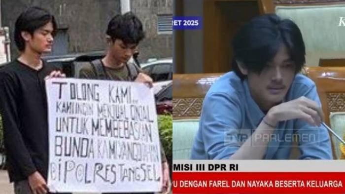 JUAL GINJAL - Farel Mahardika Putra, anak yang nekat ingin jual ginjal demi membebaskan sang ibu dari tahanan, saat memberikan keterangan dalam rapat dengar pendapat umum bersama Komisi III di Jakarta Pusat, Senin (24/3/2025).