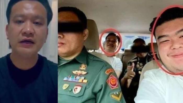 Foto Ivan Sugianto, pengusaha asal Surabaya, Jawa Timur yang kini jadi tersangka kasus perundungan, bersama anggota TNI AD. 