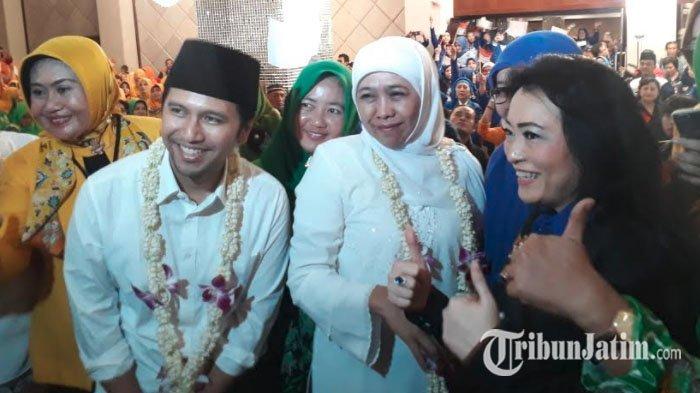 Foto dokumen Khofifah-Emil di Pilgub 2019. Kini sejumah partai politik mulai merapat ke Khofifah Indar Parawansa untuk maju ke Pemilihan Gubernur Jawa Timur atau Pilgub Jatim 2024. Demokrat kawal duet petahana jilid 2