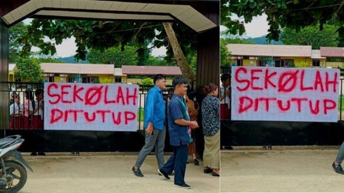 GURU MOGOK NGAJAR - Suasana salah satu sekolah di wilayah Mahulu yang ditutup dan menyebabkan kegiatan belajar mengajar terhenti. Selasa (11/2/2025). Hampir seluruh guru di Kabupaten Mahakam Ulu melakukan aksi mogok massal sebagai bentuk protes terhadap kebijakan kenaikan tunjangan yang dinilai tidak adil.