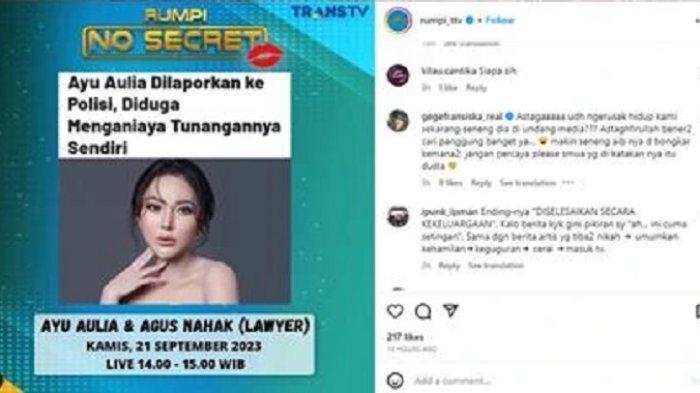 Gege Fransiska Sindir Ayu Aulia