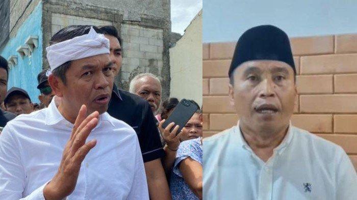 KADES MINTA THR - (kiri) Gubernur Jawa Barat Dedi Mulyadi marah tahu (kanan) Kades Klapanunggal, Kabupaten Bogor minta THR total Rp 165 juta. Samakan dengan sosok preman.
