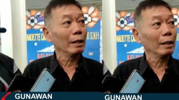 Gunawan, ayah sambung mahasiswa Fakultas Kedokteran Hewan (FKH) Universitas Airlangga (Unair), CA (21), yang ditemukan meninggal dunia di dalam mobil, Minggu (5/11/2023).