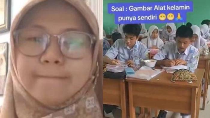 UJIAN GAMBAR ALAT VITAL - Video guru memberikan soal menggambar alat vital saat ujian Biologi di SMAN 1 Cililin, Kabupaten Bandung Barat, Jawa Barat, viral di media sosial. Video itu justru diunggah ke akun media sosial guru tersebut.