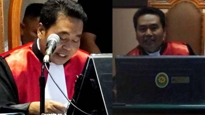 Hakim tunggal, Eman Sulaeman memimpin jalannya sidang putusan praperadilan tersangka Pegi Setiawan di Pengadilan Negeri (PN) Bandung, Jalan LLRE Martadinata, Kota Bandung, Jawa Barat, Senin (8/7/2024).
