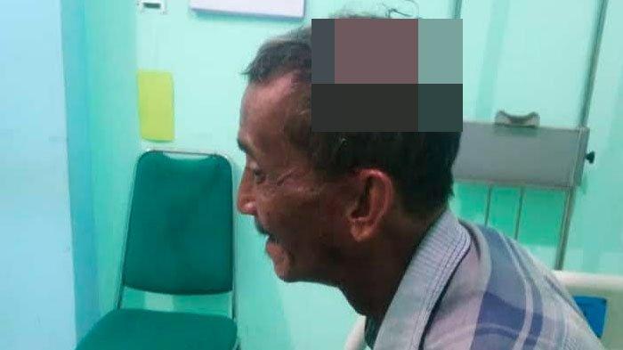 Harjo, korban pembacokan saat diberada di RS Besuki, sosok pemulung naas saat mengais rezeki dibacok pemuda, Kamis, (18/1/2024).