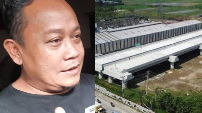 Salah satu anggota keluarga pemilik tanah, Heru Pramudia Wardana (50) saat menceritakan tanah terdampak tol milik keluarganya, Selasa (3/9/2024).