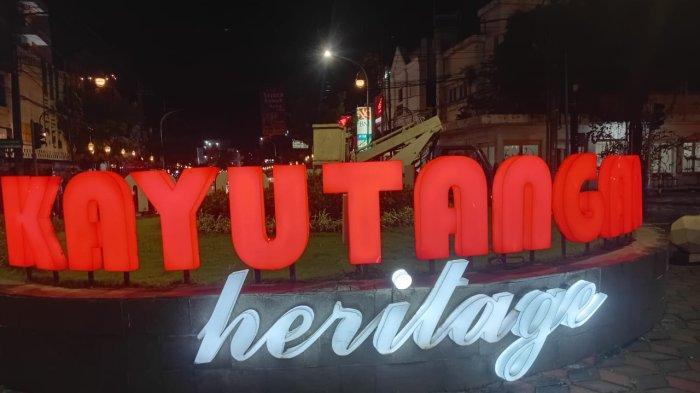 Ikon tulisan Kayutangan Heritage sisi utara yang mengalami kerusakan pada Kamis (26/12/2024) malam, sebelum dilakukan perbaikan