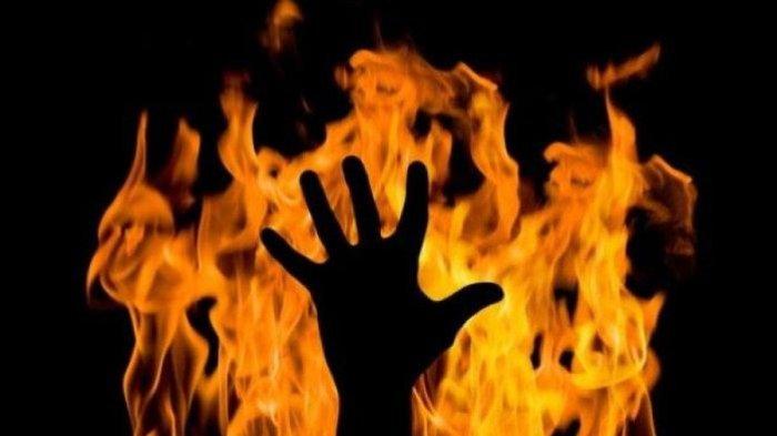 Ilustrasi istri dibakar hidup-hidup oleh suami