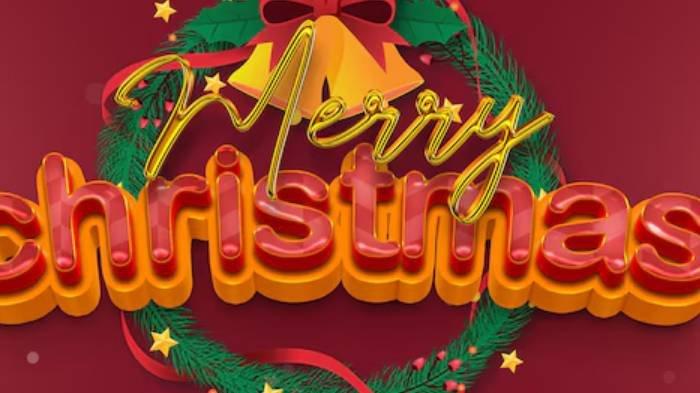 Ilustrasi ucapan Merry Christmas - Simak tema Natal 2024.