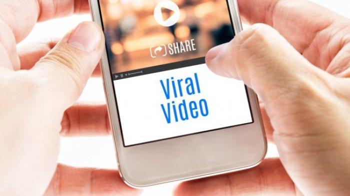 Ilustrasi video viral di media sosial.