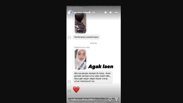 Inara Rusli mendapatkan ancaman pembunuhan dan membagikannya lewat unggahan InstaStory miliknya pada Selasa (10/10) malam.