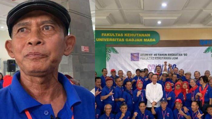 REUNI - Joko Widodo dan Mulyono saat menghadiri reuni alumni Fakultas Kehutanan UGM, Sabtu (26/7/2025). Dalam sambutannya, ia mengkritisi politisasi terhadap latar belakang pendidikannya dan menegaskan bahwa semua tudingan telah dijawab oleh pihak kampus.