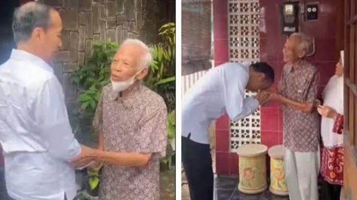 JOKOWI BERTEMU KASMUDJO - Mantan Presiden RI Joko Widodo (Jokowi) bertemu dengan dosen pembimbing akademiknya saat masih menjadi mahasiswa Fakultas Kehutanan Universitas Gadjah Mada (UGM), Kasmudjo, pada Selasa (13/5/2025). Pertemuan ini dilakukan di tengah isu dugaan ijazah Jokowi yang palsu. Selain itu, Kasmudjo juga turut terseret dalam pusaran kasus ini dan digugat ke Pengadilan Negeri (PN) Sleman.