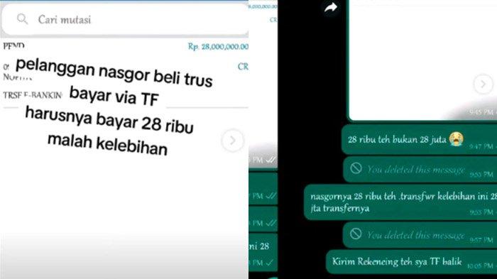 Jual Nasgor Rp 28 Ribu, Pria ini Kaget Dibayar Rp 28 Juta, Endingnya Panen Pujian