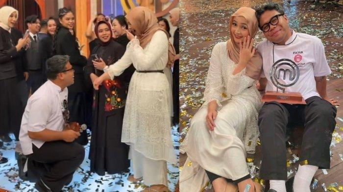 HADIAH PEMENANG MCI 12 - Fajar diumumkan sebagai pemenang MasterChef Indonesia Season 12 Sabtu, 17 Mei 2025. Di kesempatan itu ia sekaligus melamar Zahra, kekasihnya sejak berkompetisi di galeri.