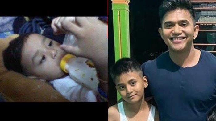 Justyn Vicky bersama putra semata wayangnya.