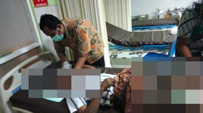 Kades di Pasuruan saat menjalani perawatan seusai dibacok