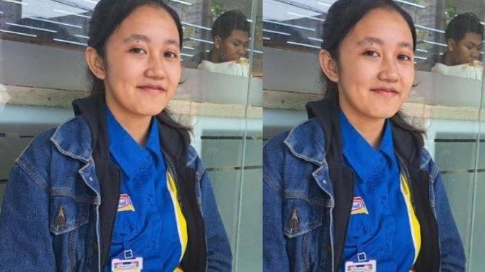 Kasir minimarket di Purwokerto, bernama Vania Puspita Andriani (20) mendadak viral karena jago berbahasa Jepang, saat ditemui Jumat (22/12/2023).
