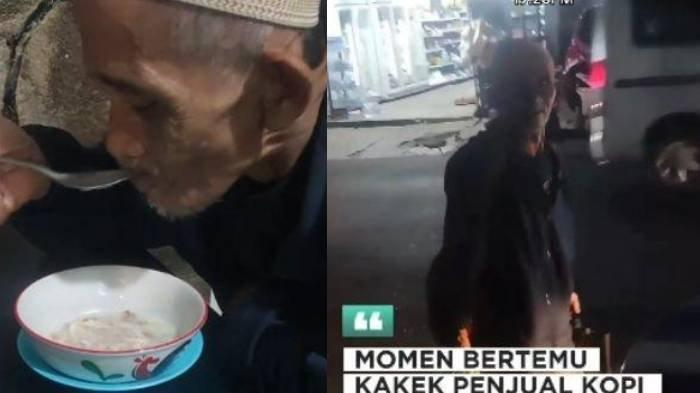 Kisah kakek penjual kopi Mbah Harun hidup sebatang kara di Cimahi, Jawa Barat, viral di media sosial.