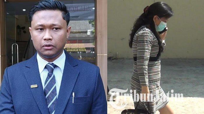 Kolase Kuasa Hukum Silvia Yap, Hilmy F Ali di Mapolda Jatim dan korban Silvia Yap saat meninggalkan Gedung SPKT Mapolda Jatim, Rabu (5/7/2023). 
